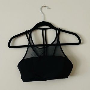 Lululemon black mesh sports bra. Size 4